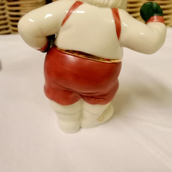 2001 LENOX Skiing Santa Figurine- Pastimes Skier 5" Tall-1st in Series- Retired - Picture 3 of 6